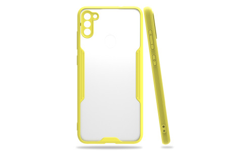 Newface Samsung Galaxy M11 Kılıf Platin Silikon - Sarı