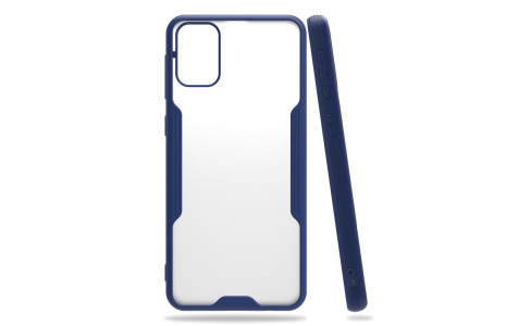 Newface Samsung Galaxy M21 Kılıf Platin Silikon - Lacivert