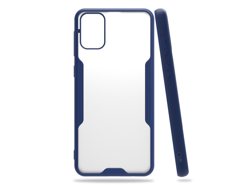 Newface Samsung Galaxy M21 Kılıf Platin Silikon - Lacivert