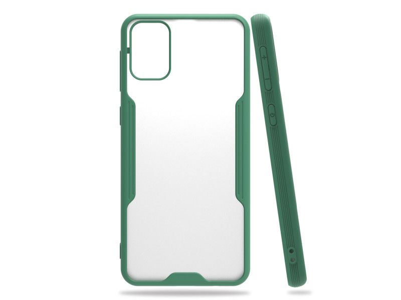 Newface Samsung Galaxy M21 Kılıf Platin Silikon - Yeşil