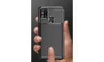 Newface Samsung Galaxy M31 Kılıf Focus Karbon Silikon - Lacivert