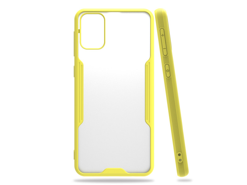 Newface Samsung Galaxy M31 Kılıf Platin Silikon - Sarı