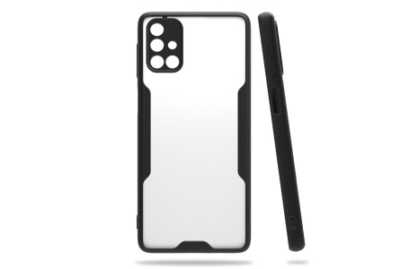 Newface Samsung Galaxy M31S Kılıf Platin Silikon - Siyah