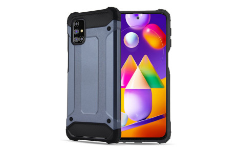 Newface Samsung Galaxy M31S Kılıf Tank Silikon Kapak - Lacivert