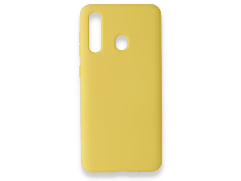 Newface Samsung Galaxy M40 Kılıf Nano içi Kadife Silikon - Sarı