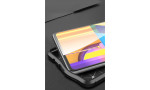 Newface Samsung Galaxy M51 Kılıf Focus Derili Silikon - Siyah
