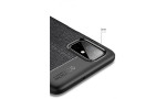 Newface Samsung Galaxy M51 Kılıf Focus Derili Silikon - Siyah