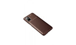 Newface Samsung Galaxy M51 Kılıf Focus Karbon Silikon - Kahverengi