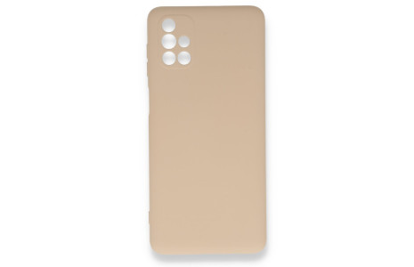 Newface Samsung Galaxy M51 Kılıf Nano içi Kadife Silikon - Bej