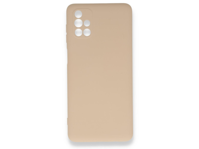 Newface Samsung Galaxy M51 Kılıf Nano içi Kadife Silikon - Bej