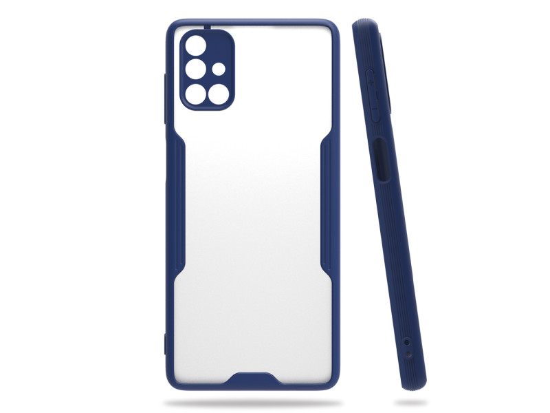 Newface Samsung Galaxy M51 Kılıf Platin Silikon - Lacivert