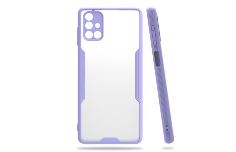 Newface Samsung Galaxy M51 Kılıf Platin Silikon - Lila