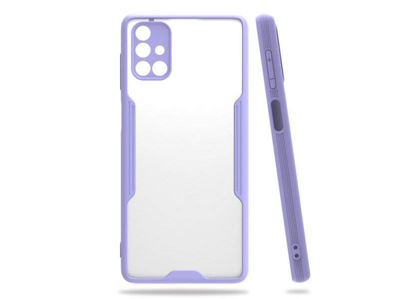 Newface Samsung Galaxy M51 Kılıf Platin Silikon - Lila