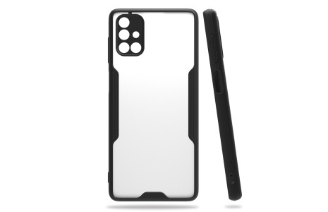 Newface Samsung Galaxy M51 Kılıf Platin Silikon - Siyah