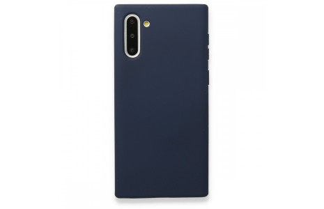Newface Samsung Galaxy Note 10 Kılıf Nano içi Kadife Silikon - Lacivert