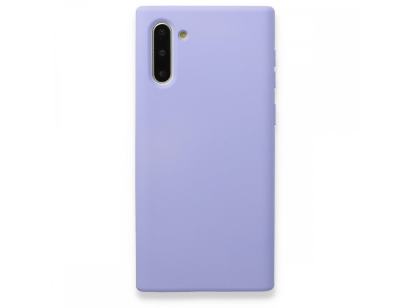 Newface Samsung Galaxy Note 10 Kılıf Nano içi Kadife Silikon - Lila