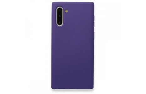 Newface Samsung Galaxy Note 10 Kılıf Nano içi Kadife Silikon - Mor