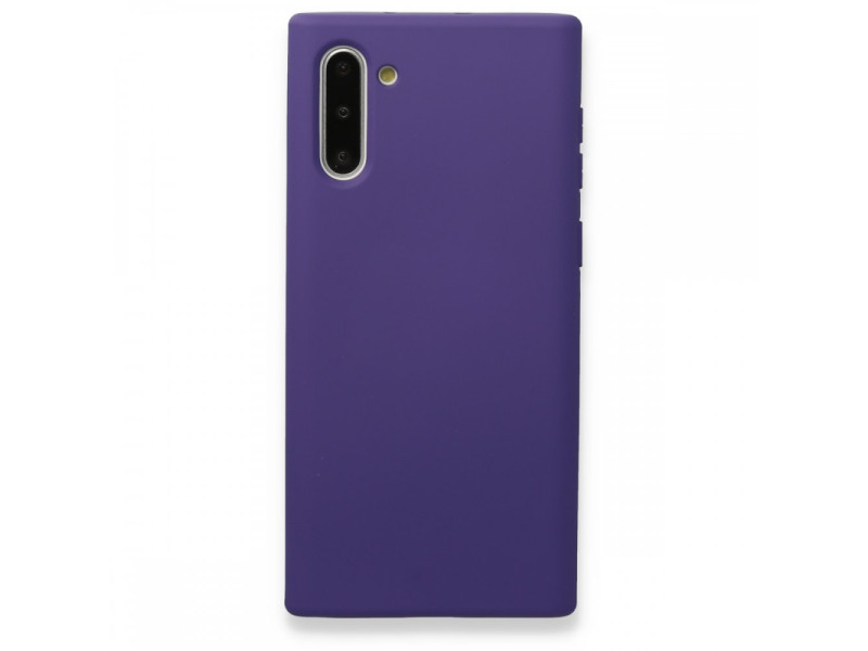 Newface Samsung Galaxy Note 10 Kılıf Nano içi Kadife Silikon - Mor