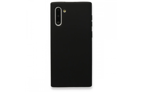 Newface Samsung Galaxy Note 10 Kılıf Nano içi Kadife Silikon - Siyah