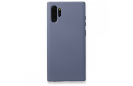 Newface Samsung Galaxy Note 10 Plus Kılıf Nano içi Kadife Silikon - Gri