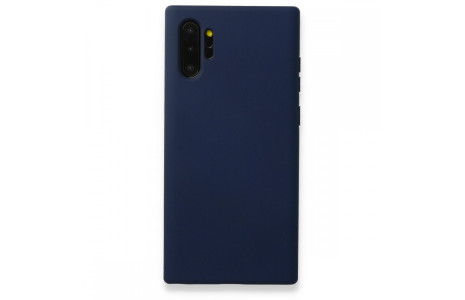 Newface Samsung Galaxy Note 10 Plus Kılıf Nano içi Kadife Silikon - Lacivert