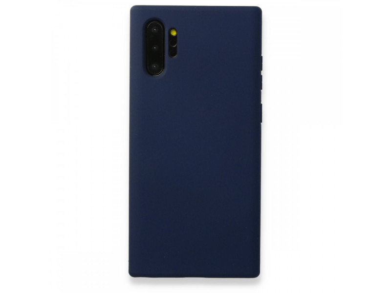 Newface Samsung Galaxy Note 10 Plus Kılıf Nano içi Kadife Silikon - Lacivert