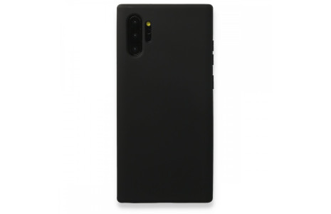 Newface Samsung Galaxy Note 10 Plus Kılıf Nano içi Kadife Silikon - Siyah