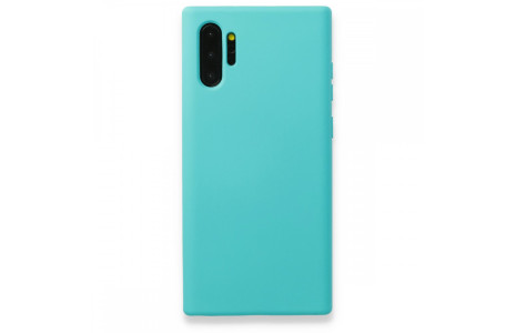 Newface Samsung Galaxy Note 10 Plus Kılıf Nano içi Kadife Silikon - Turkuaz