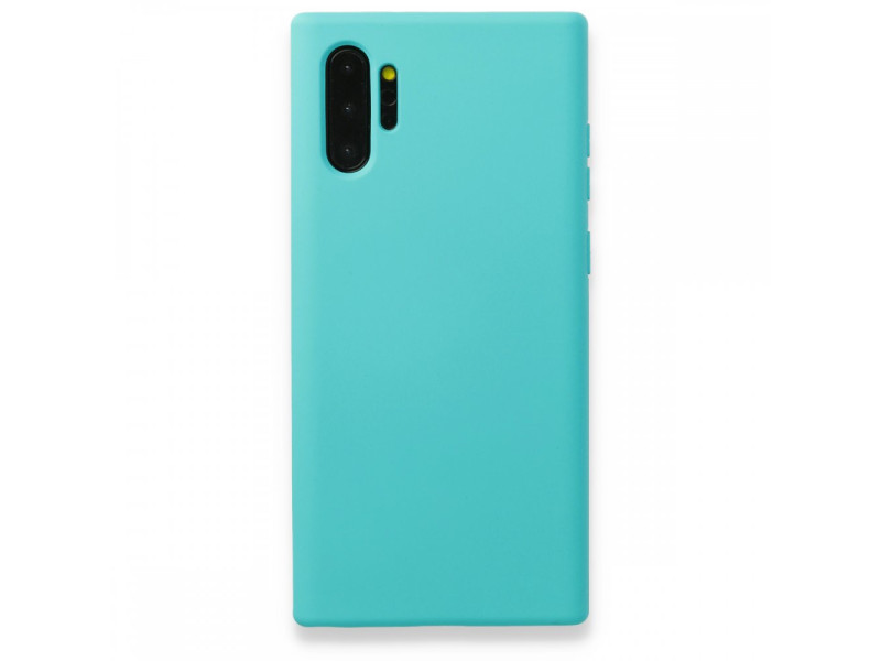 Newface Samsung Galaxy Note 10 Plus Kılıf Nano içi Kadife Silikon - Turkuaz