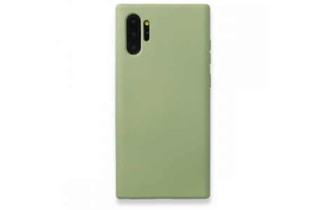 Newface Samsung Galaxy Note 10 Plus Kılıf Nano içi Kadife Silikon - Yeşil