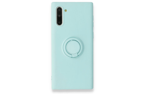 Newface Samsung Galaxy Note 10 Kılıf Viktor Yüzüklü Silikon - Turkuaz