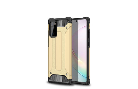 Newface Samsung Galaxy Note 20 Kılıf Tank Silikon Kapak - Gold