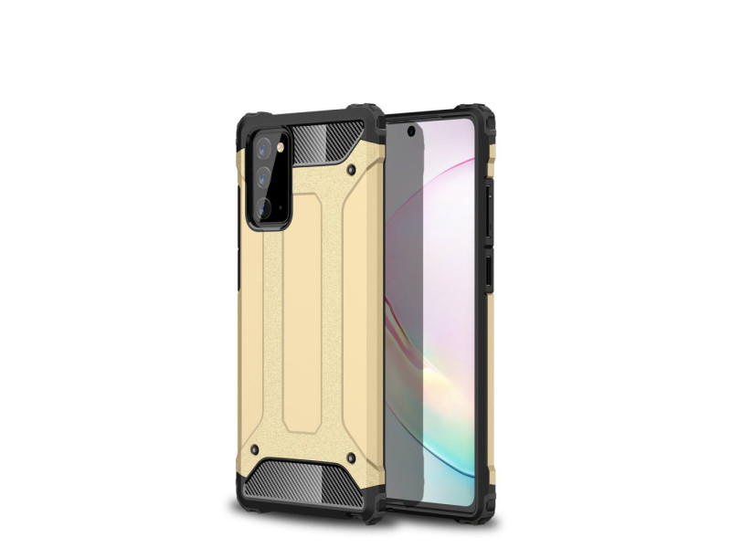 Newface Samsung Galaxy Note 20 Kılıf Tank Silikon Kapak - Gold