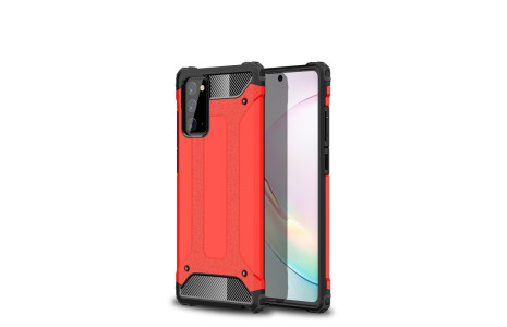 Newface Samsung Galaxy Note 20 Kılıf Tank Silikon Kapak - Kırmızı