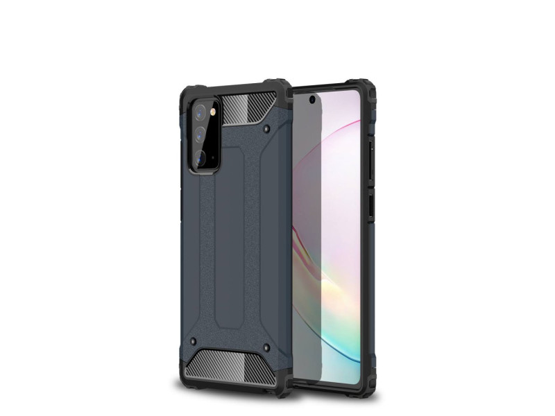Newface Samsung Galaxy Note 20 Kılıf Tank Silikon Kapak - Lacivert