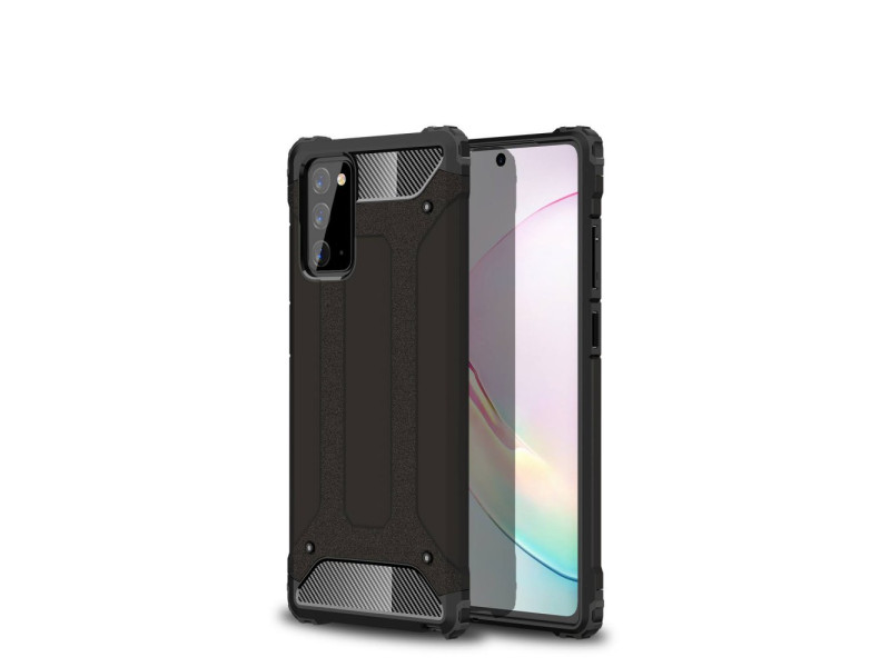 Newface Samsung Galaxy Note 20 Kılıf Tank Silikon Kapak - Siyah