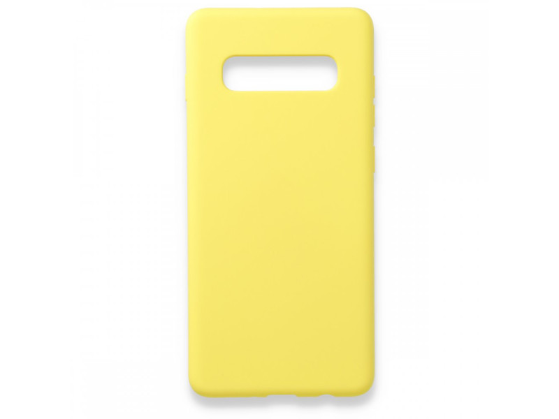 Newface Samsung Galaxy S10 Plus Kılıf Nano içi Kadife Silikon - Sarı