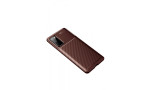 Newface Samsung Galaxy S20 FE Kılıf Focus Karbon Silikon - Kahverengi