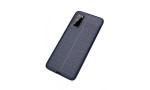 Newface Samsung Galaxy S20 Kılıf Focus Derili Silikon - Lacivert