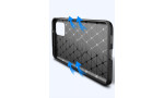 Newface Samsung Galaxy S20 Kılıf Focus Karbon Silikon - Siyah