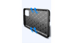 Newface Samsung Galaxy S20 Plus Kılıf Focus Karbon Silikon - Lacivert