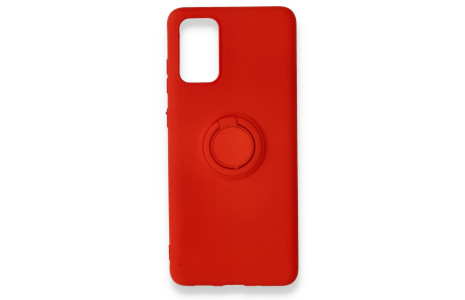 Newface Samsung Galaxy S20 Plus Kılıf Viktor Yüzüklü Silikon - Kırmızı