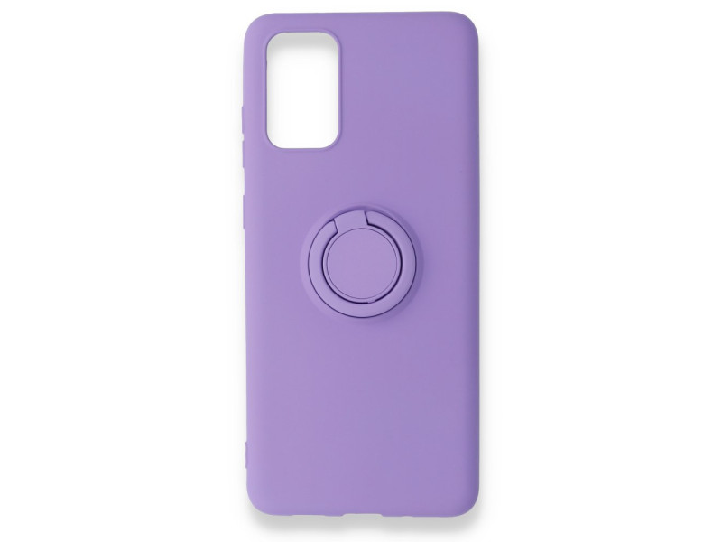 Newface Samsung Galaxy S20 Plus Kılıf Viktor Yüzüklü Silikon - Mor