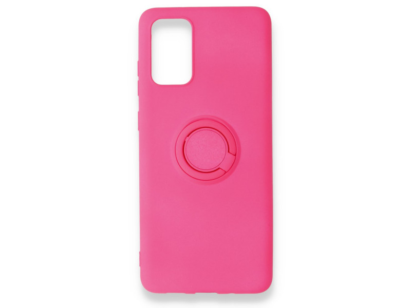 Newface Samsung Galaxy S20 Plus Kılıf Viktor Yüzüklü Silikon - Pembe