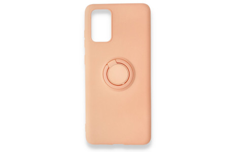 Newface Samsung Galaxy S20 Plus Kılıf Viktor Yüzüklü Silikon - Pudra