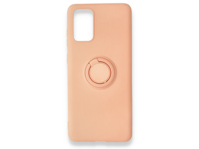 Newface Samsung Galaxy S20 Plus Kılıf Viktor Yüzüklü Silikon - Pudra