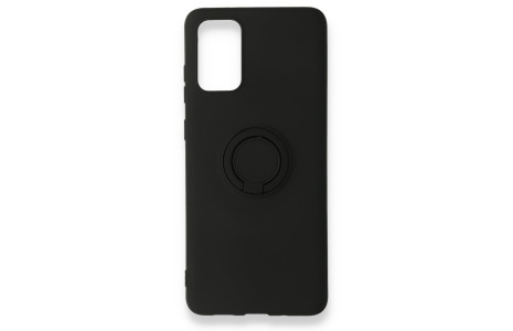 Newface Samsung Galaxy S20 Plus Kılıf Viktor Yüzüklü Silikon - Siyah