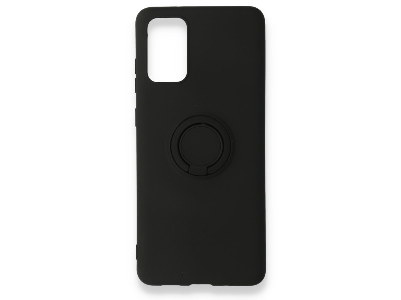 Newface Samsung Galaxy S20 Plus Kılıf Viktor Yüzüklü Silikon - Siyah