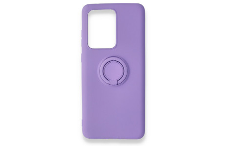 Newface Samsung Galaxy S20 Ultra Kılıf Viktor Yüzüklü Silikon - Mor