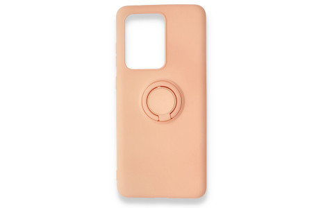 Newface Samsung Galaxy S20 Ultra Kılıf Viktor Yüzüklü Silikon - Pudra